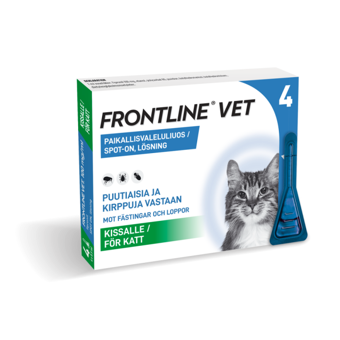 FRONTLINE VET paikallisvaleluliuos 100 mg/ml 4 x 0.5 ml
