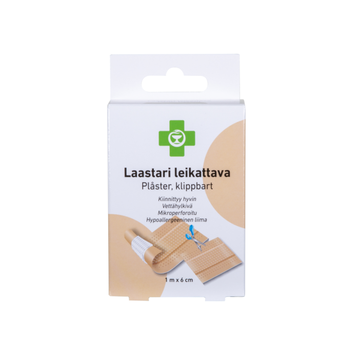 APTEEKKI Laastari leikattava, 6 cm x 1 m 1 kpl/rasia