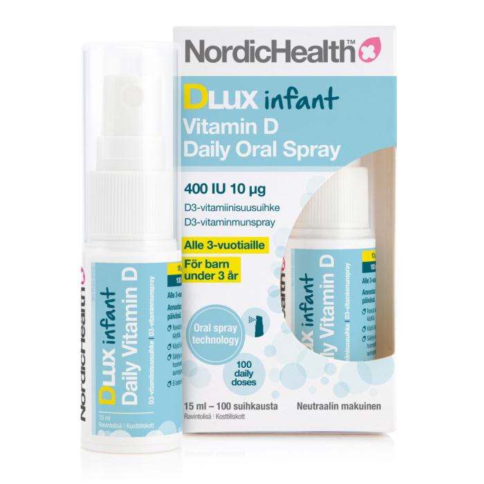 Nordic Health DLux Infant D3-suihke 10 mikrog 15 ml kuva 2