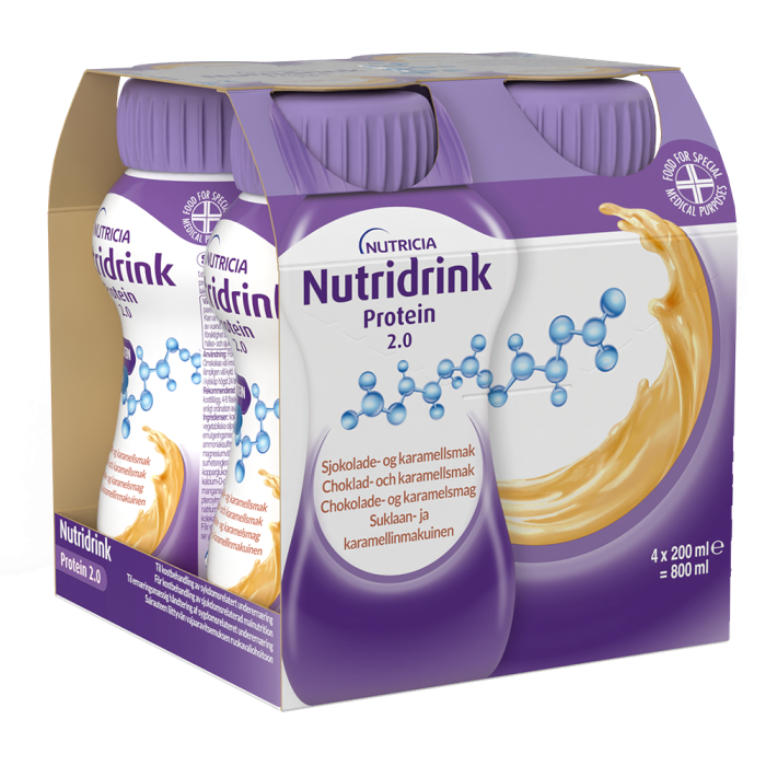 Nutridrink Protein 2.0 suklaa-karamelli 4X200 ml kuva 2