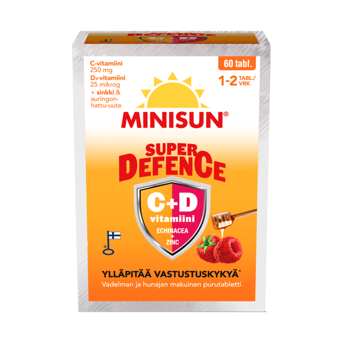 Minisun Super Defence vadelma-hunaja 60 tabl kuva 2