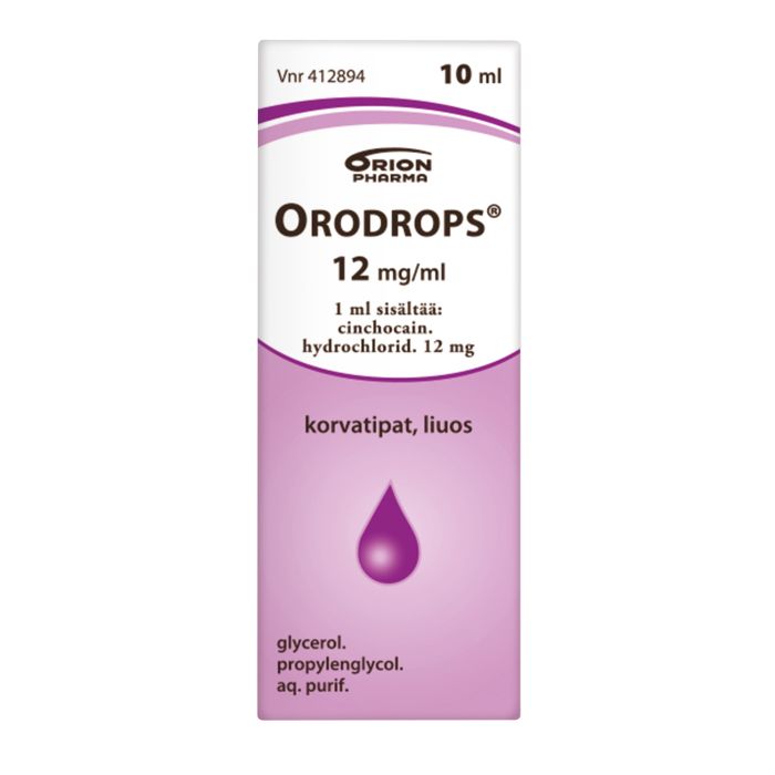 ORODROPS korvatipat, liuos 12 mg/ml 10 ml kuva 3