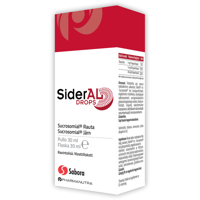 SiderAL Drops Sukrosomiaalinen Rauta 30 ml kuva 2