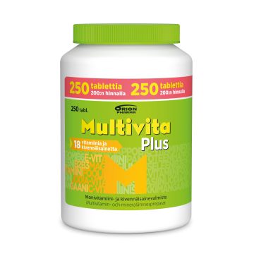 Multivita Plus monivitamiini kampanjapakkaus 250 tabl