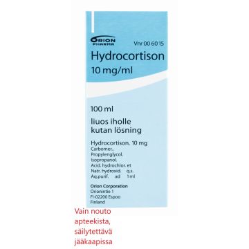 HYDROCORTISON liuos iholle 10 mg/ml 100 ml