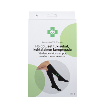 APTEEKKI Hoidolliset tukisukat, kohtalainen kompressio (lk. I) L musta 1 pari