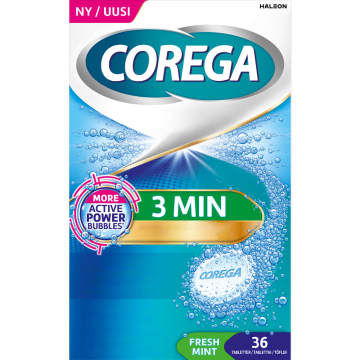 Corega Tabs 3 min 36 kpl
