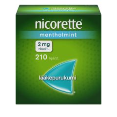 NICORETTE MENTHOLMINT lääkepurukumi 2 mg 210 fol
