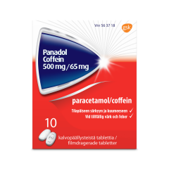 PANADOL COFFEIN tabletti, kalvopäällysteinen 500/65 mg 10 fol