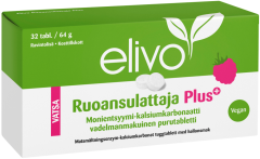 Elivo Ruoansulattaja Plus, vadelma 32 purutablettia